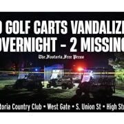 Fostoria News Vandalized golf carts at Fostoria Country Club overnight.
